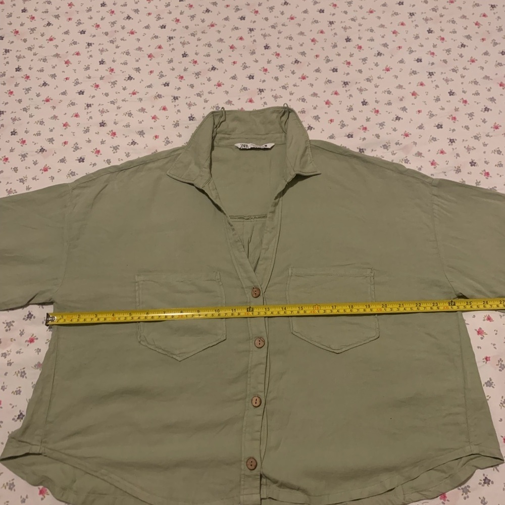Zara Khaki Green Top - Picture 3 of 8